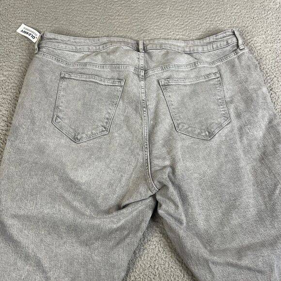 Old Navy Vintage Slim Jeans Womens 22 Grey High Rise Straight  Denim Zip Fly NEW - Picture 6 of 12